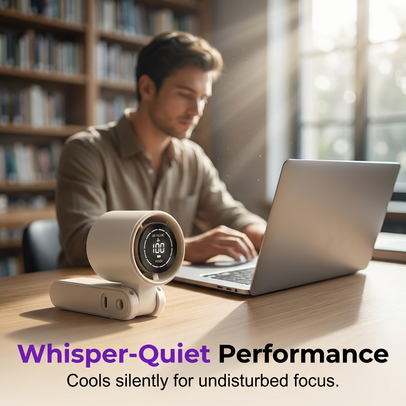 🌬️ LIMITED-TIME 50% OFF! ✨ Portable Handheld Fan – Digital Display, High-Speed, Adjustable ⚡