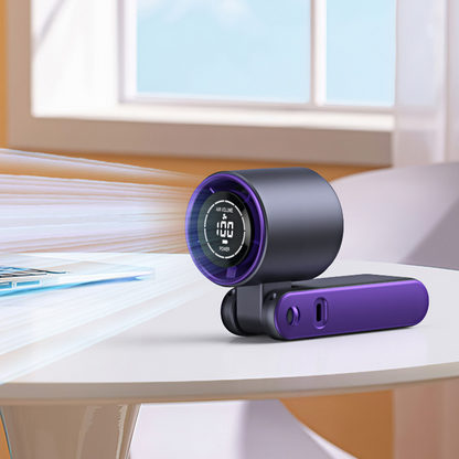 🌬️ LIMITED-TIME 50% OFF! ✨ Portable Handheld Fan – Digital Display, High-Speed, Adjustable ⚡