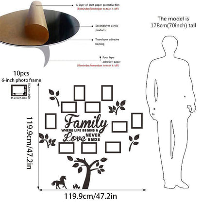 📢📢50% OFF !! ⏰3D Family Tree Photo Frame Wall Sticker