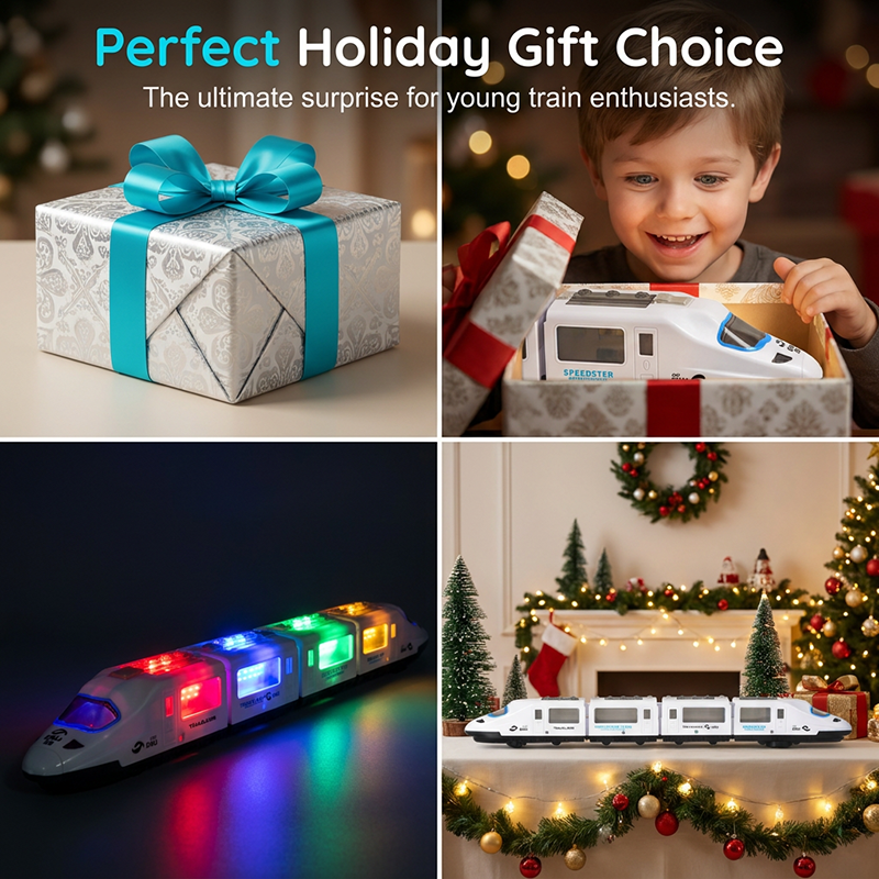 📢📢50% OFF !! ⏰ Electric Bullet Train Toy – Light-Up, Bump & Go, with Music 🎵