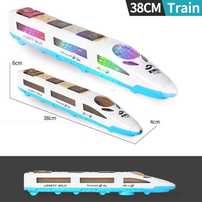📢📢50% OFF !! ⏰ Electric Bullet Train Toy – Light-Up, Bump & Go, with Music 🎵