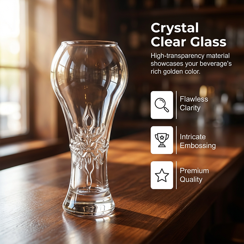 🥳2026 HOT SALE🥳💞50K+ SOLD!🏆🍺 50% OFF! Large Capacity Ornate Beer Glass – Trophy‑embossed, 500ml crystal clear. Perfect for World Cup nights. Hold like a champion! ⚽✨