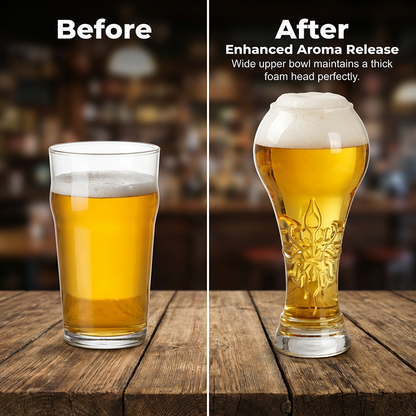 🥳2026 HOT SALE🥳💞50K+ SOLD!🏆🍺 50% OFF! Large Capacity Ornate Beer Glass – Trophy‑embossed, 500ml crystal clear. Perfect for World Cup nights. Hold like a champion! ⚽✨