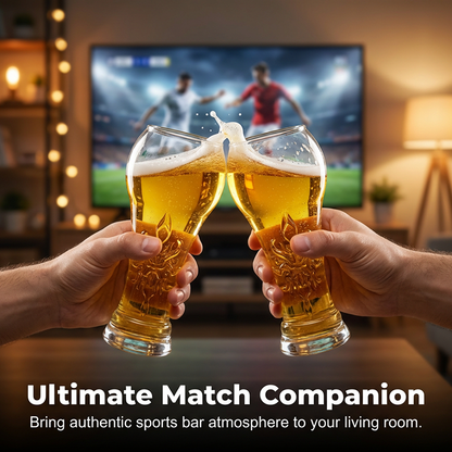 🥳2026 HOT SALE🥳💞50K+ SOLD!🏆🍺 50% OFF! Large Capacity Ornate Beer Glass – Trophy‑embossed, 500ml crystal clear. Perfect for World Cup nights. Hold like a champion! ⚽✨