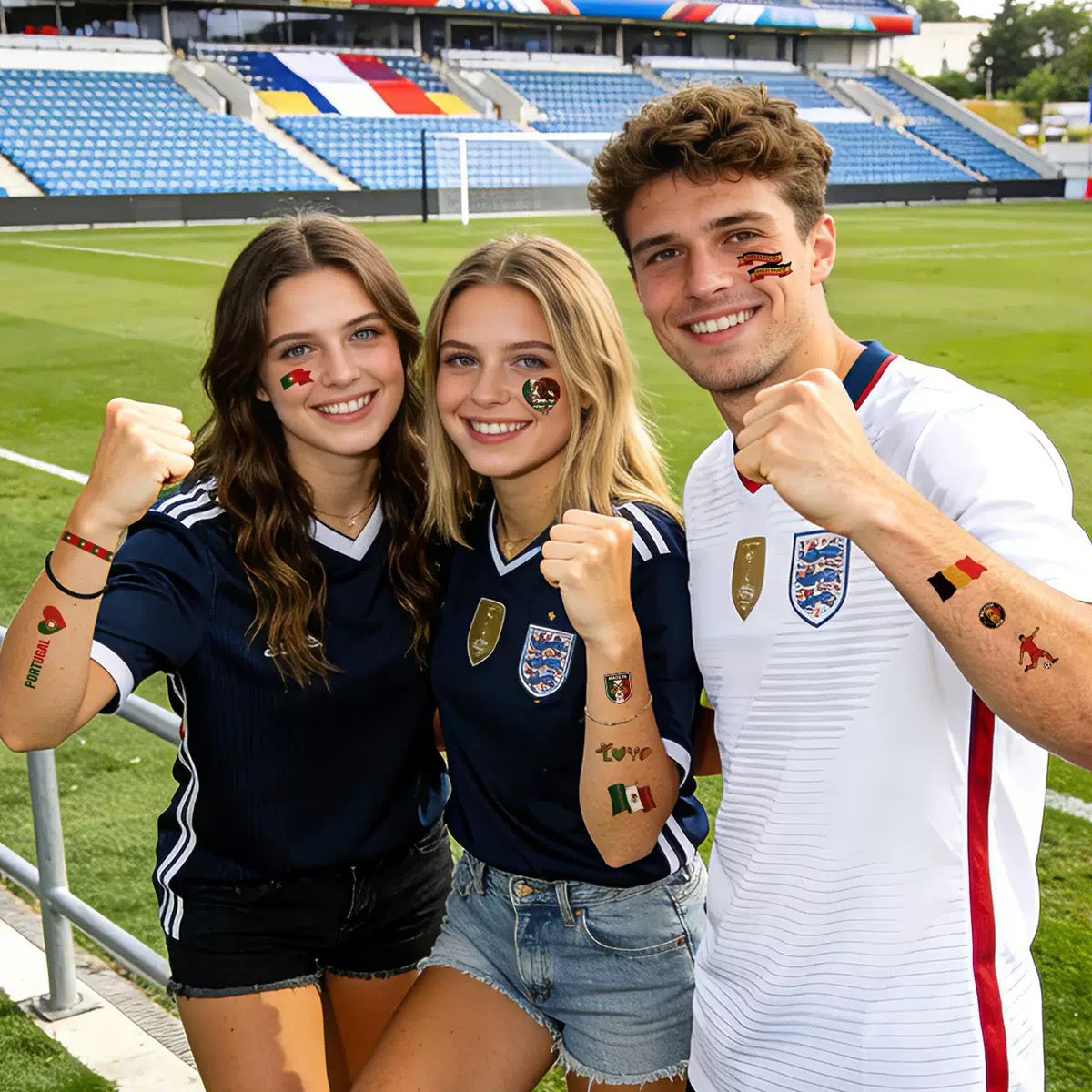 World Cup Country Flag Temporary Tattoos – Show Your Team Pride! （10PCS）